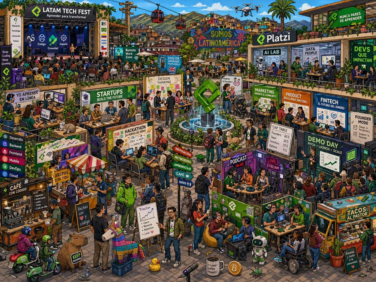 Latin American Tech Festival Poster - AI image template preview