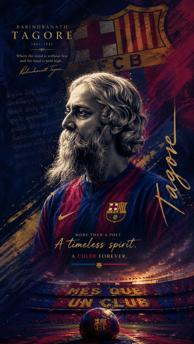 Epic FC Barcelona Heritage Poster - AI image template preview