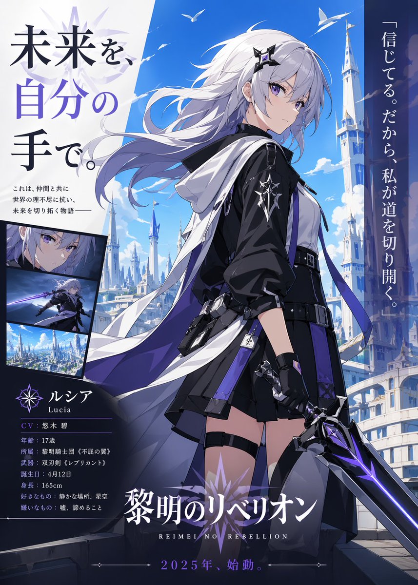 Anime Heroine Promo Poster - AI image template preview