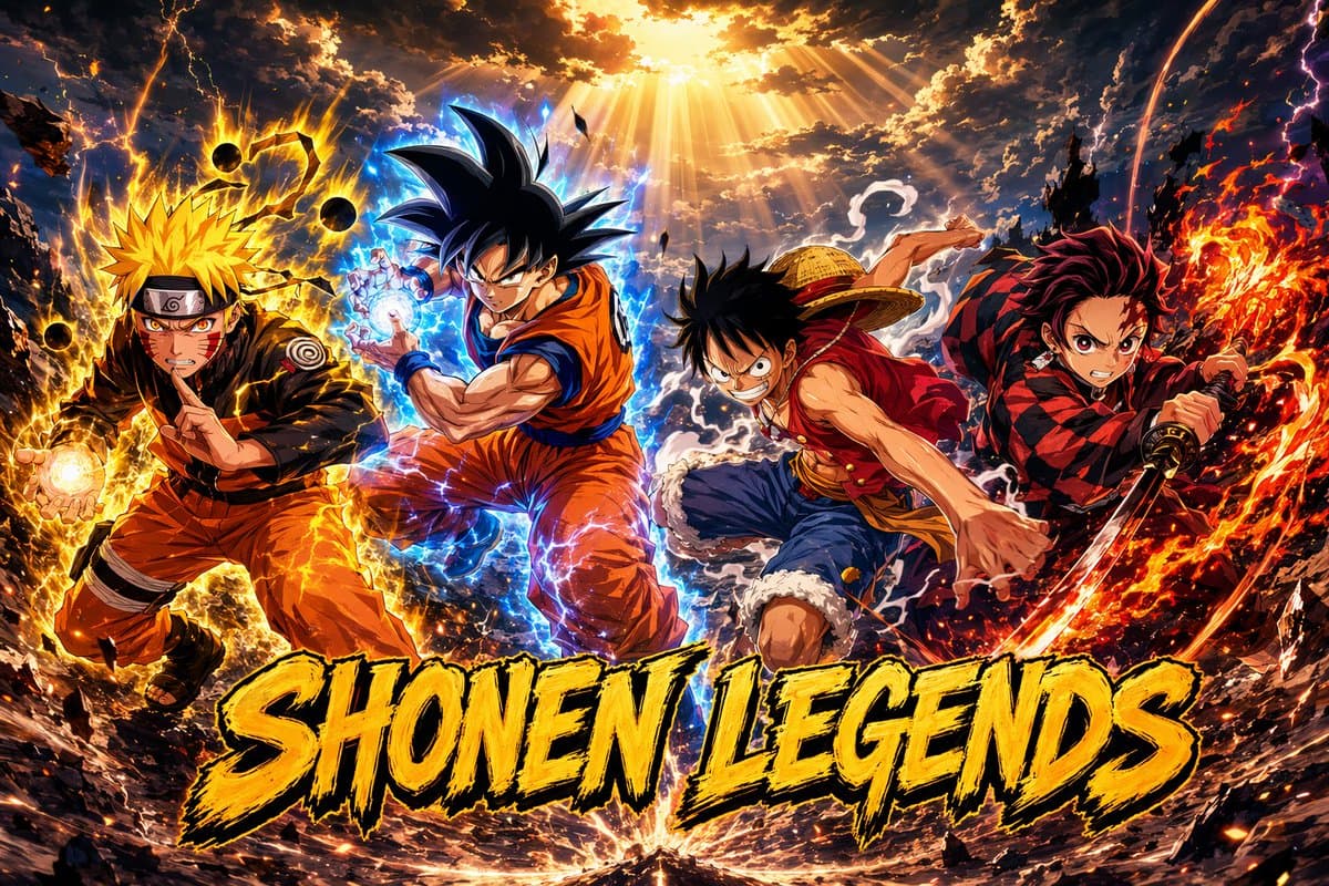 Epic Shonen Crossover Poster - AI image template preview