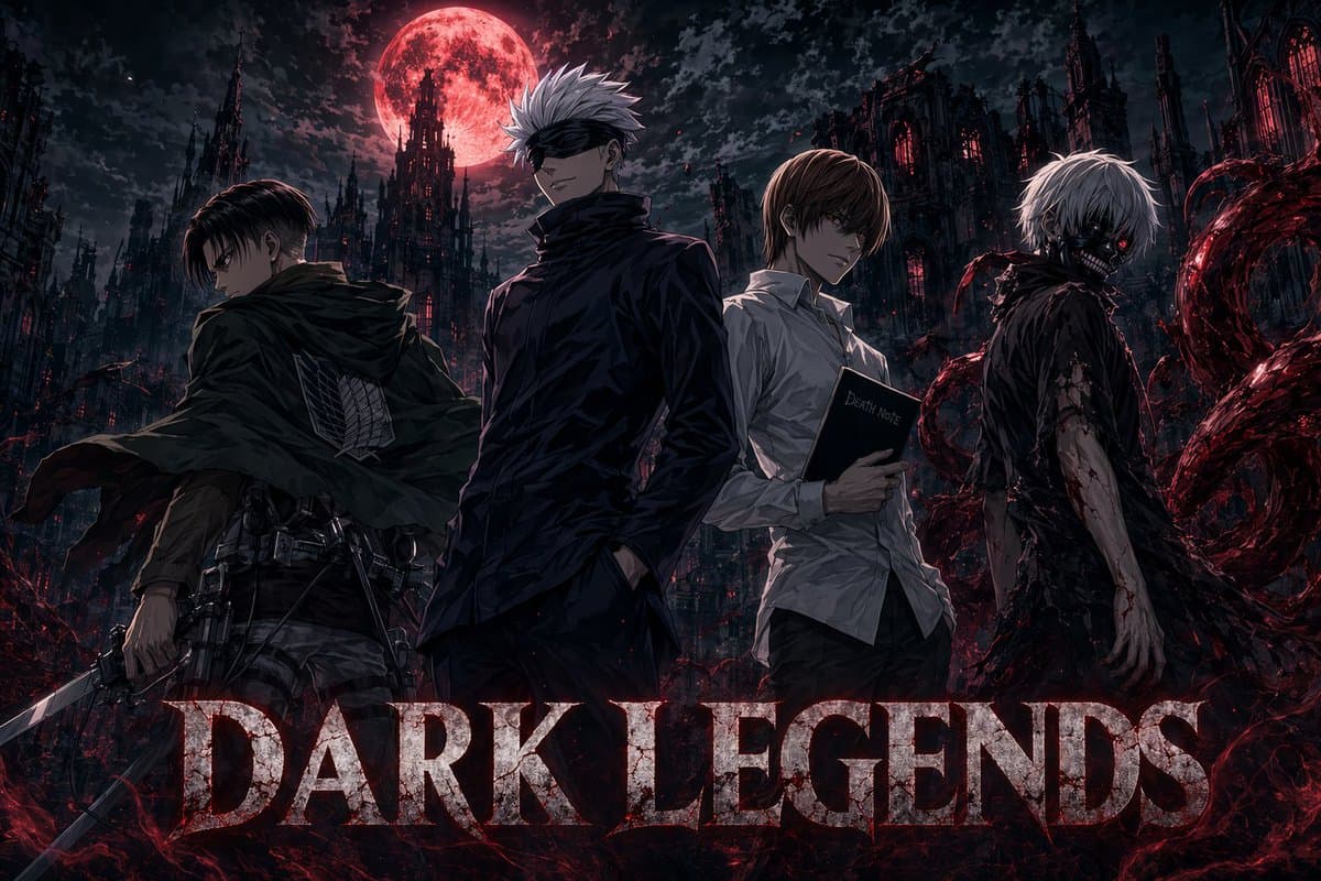 Dark Anime Legends Poster - AI image template preview