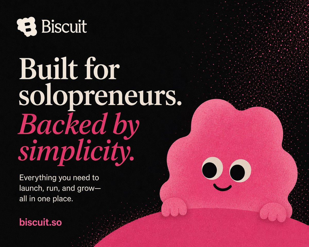 Minimal SaaS Poster with Pink Mascot - AI image template preview