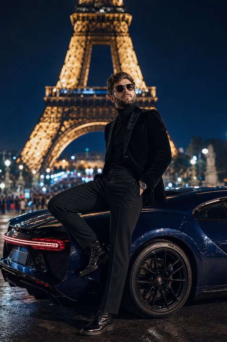 Cinematic Paris Fashion Shot - AI image template preview