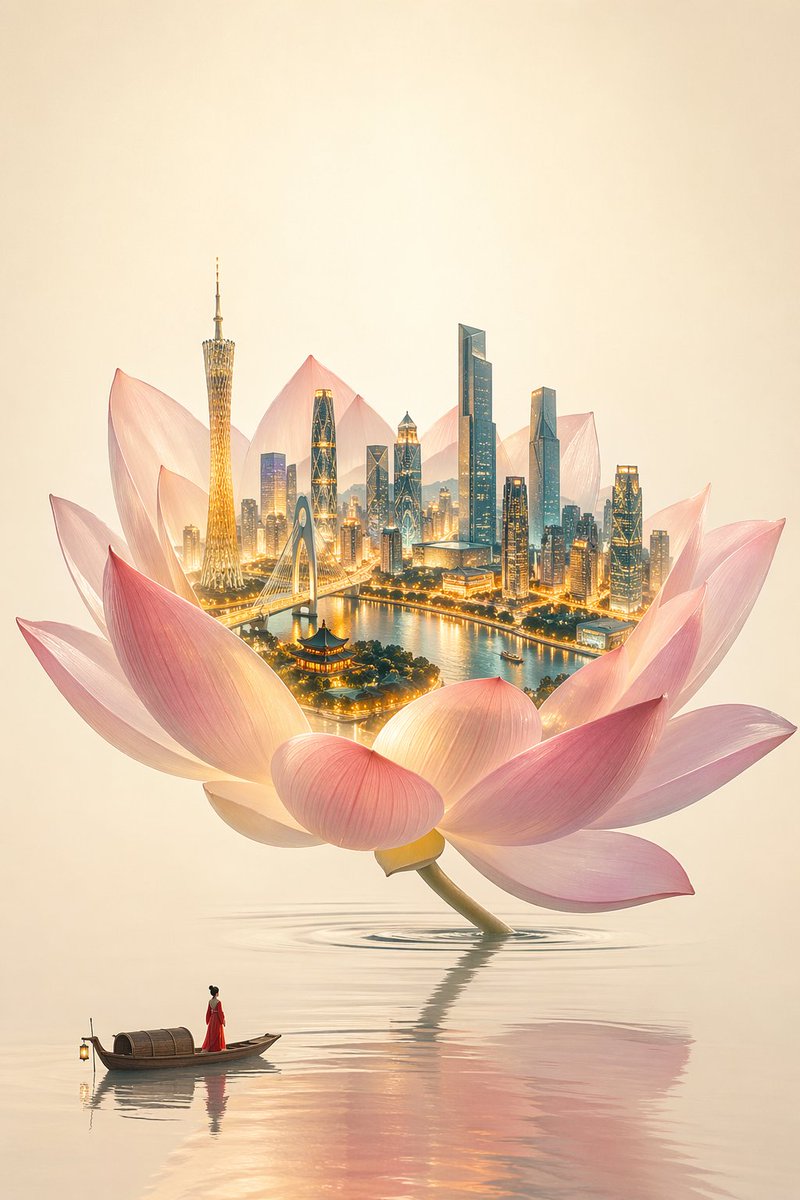 One Flower, One World City Illustration - AI image template preview