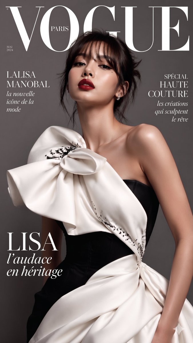 VOGUE Paris Haute Couture Cover - AI image template preview