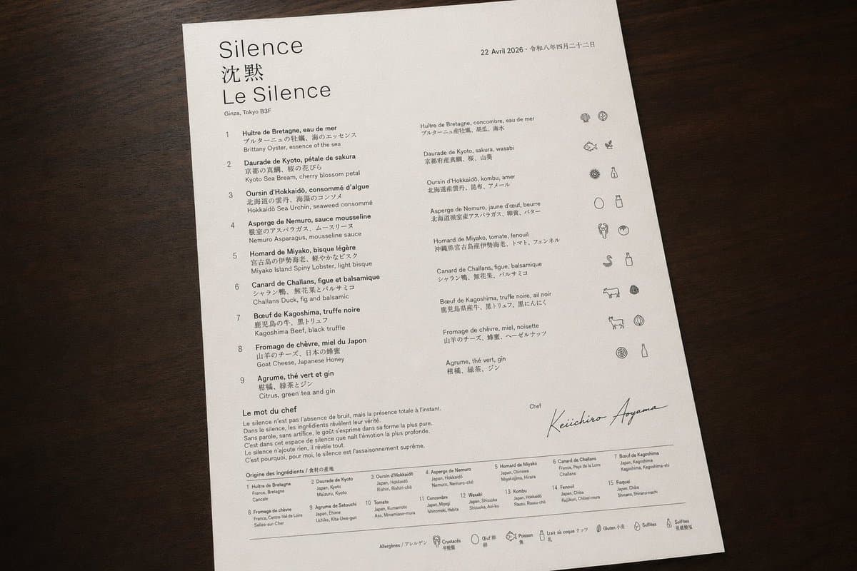 Luxury Bilingual Tasting Menu Photo - AI image template preview