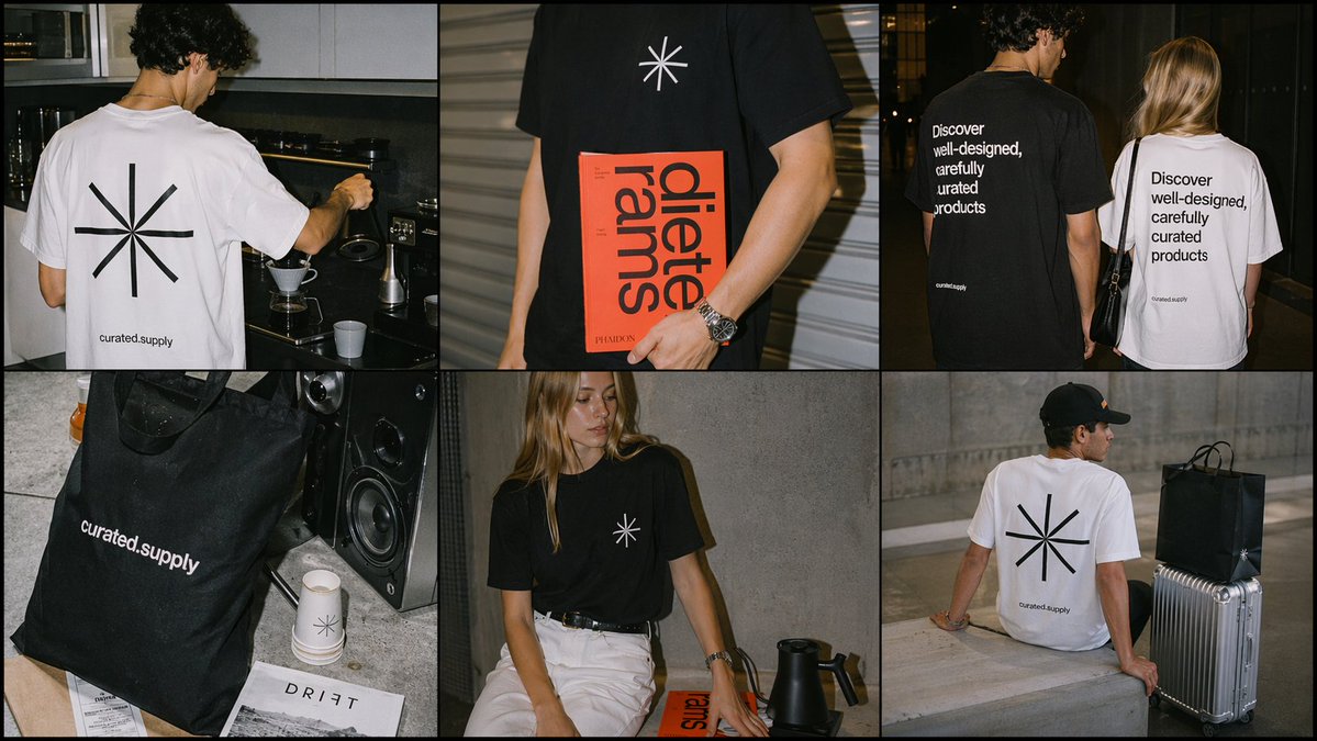 Minimal Streetwear Merch Campaign Grid - AI image template preview