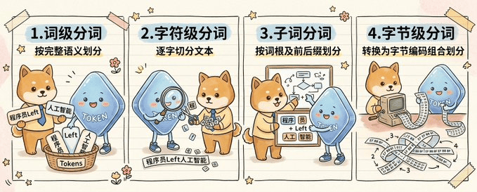 Cute Four-Panel Tokenization Infographic - AI image template preview