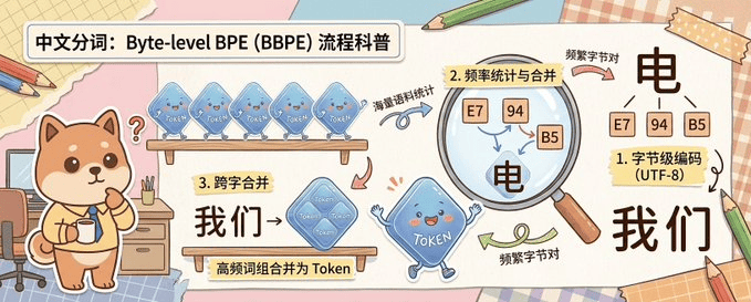 Scrapbook Byte-level BPE Explainer - AI image template preview