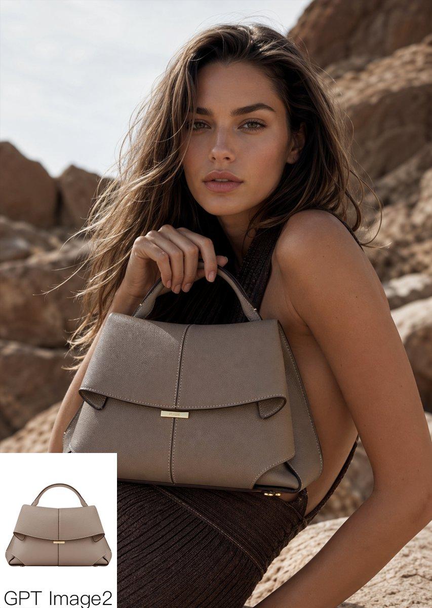 Luxury Desert Handbag Campaign - AI image template preview