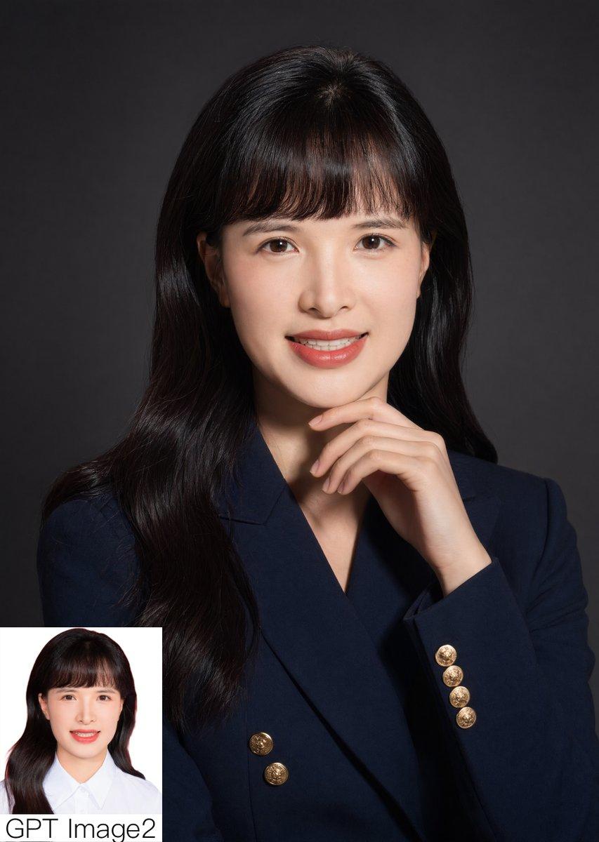 Studio Corporate Portrait with Inset - AI image template preview