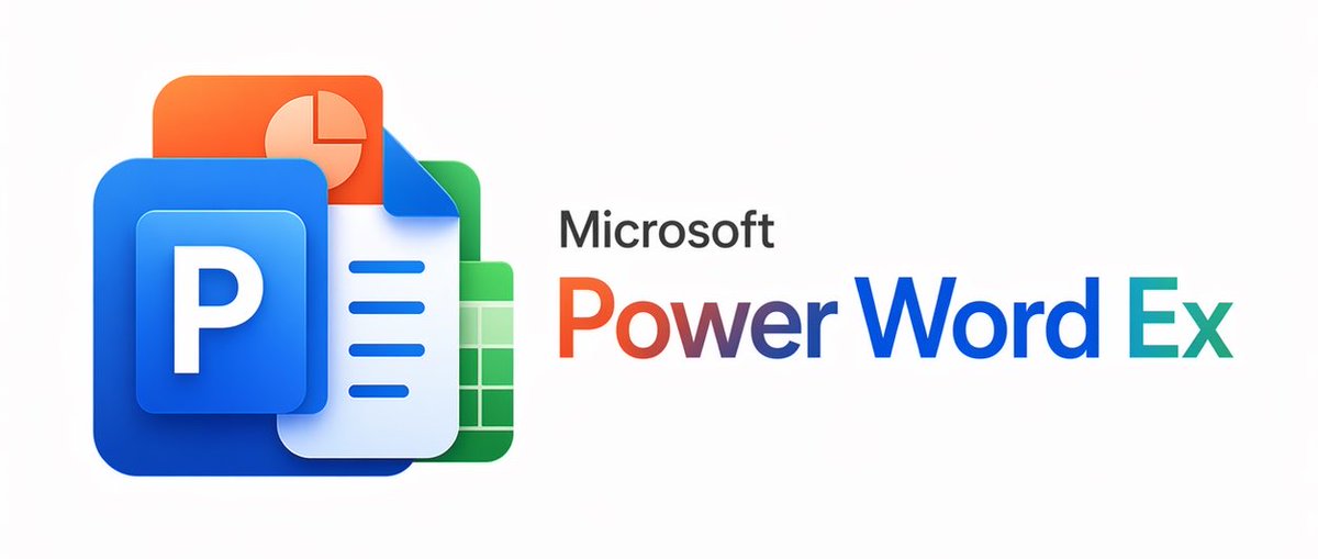 Microsoft PowerWordEx Logo Mockup - AI image template preview