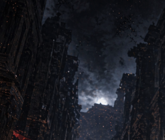 Apocalyptic Ruined City Street - AI image template preview