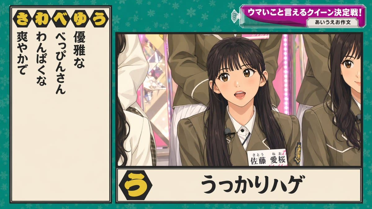 Japanese Variety Show Quiz Screen - AI image template preview