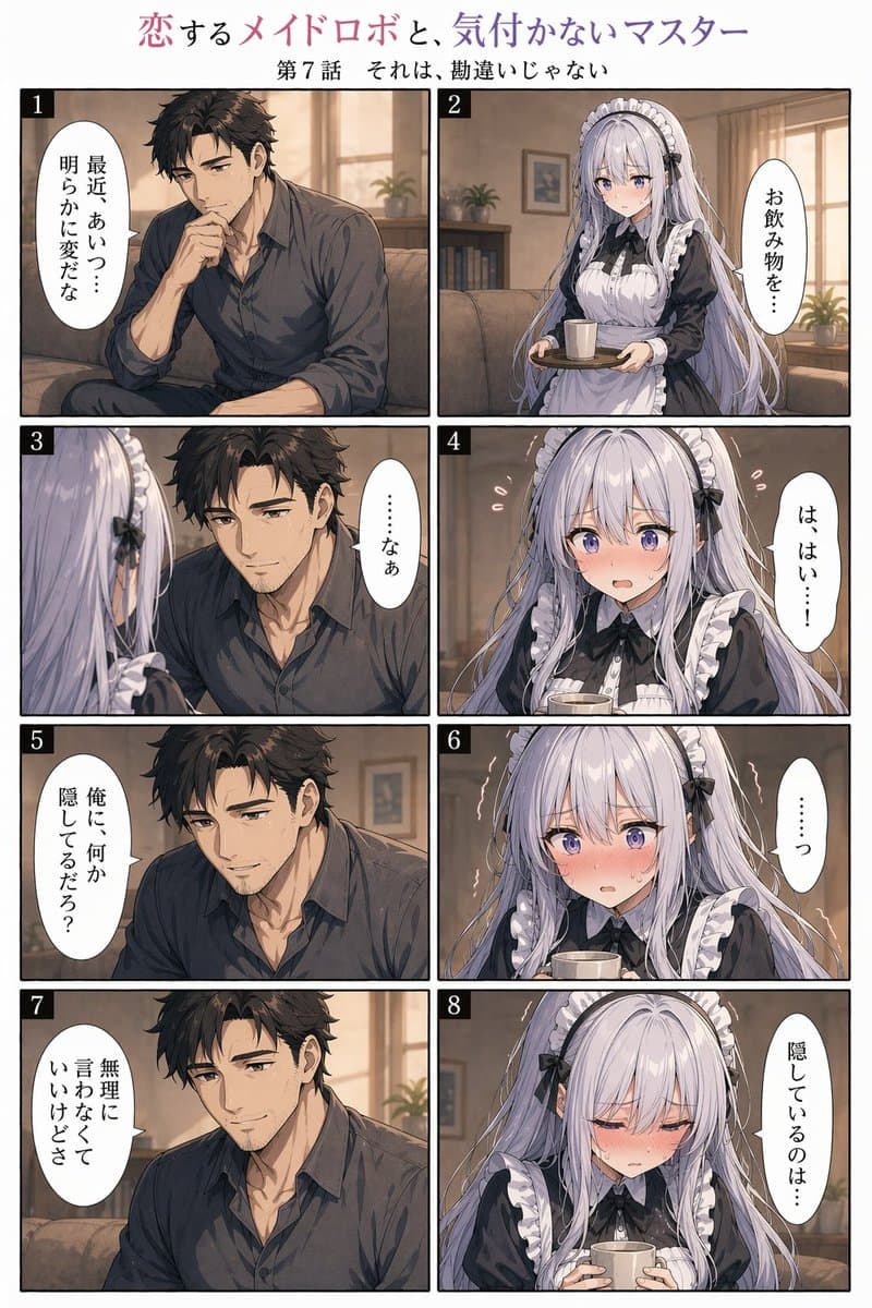 Romance Manga Page in a Living Room - AI image template preview