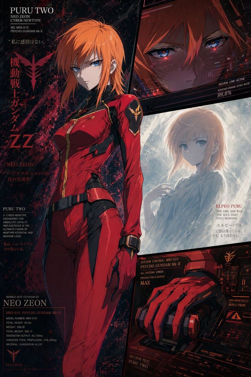 Anime Mecha Pilot Poster - AI image template preview
