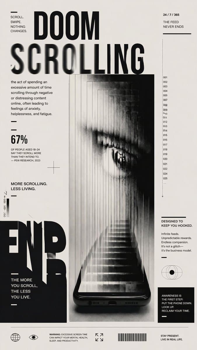 Doomscrolling Editorial Poster preview