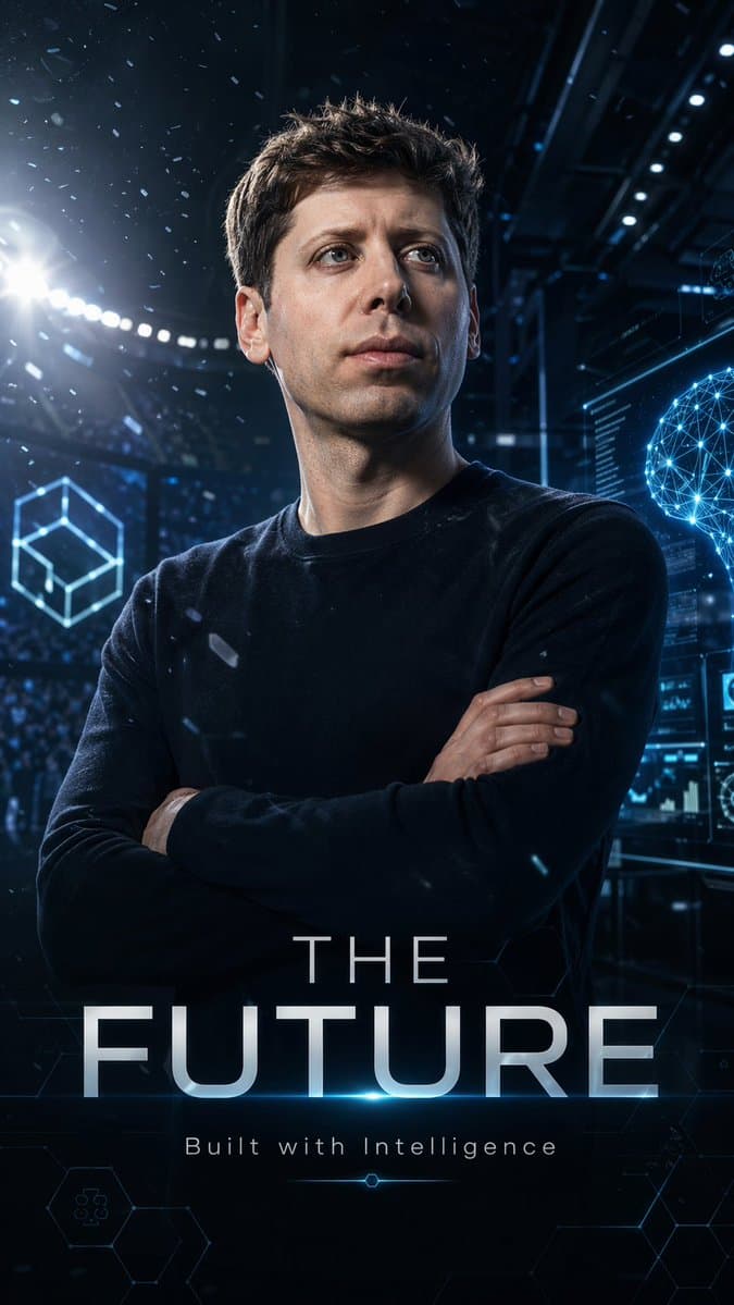 Futuristic AI Sports Poster - AI image template preview