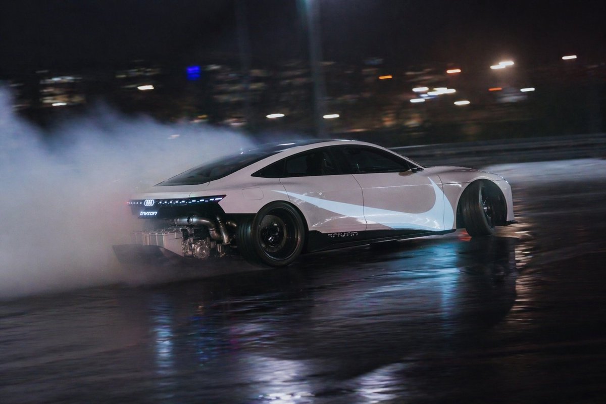 Night Drift Futuristic Sports Sedan - AI image template preview