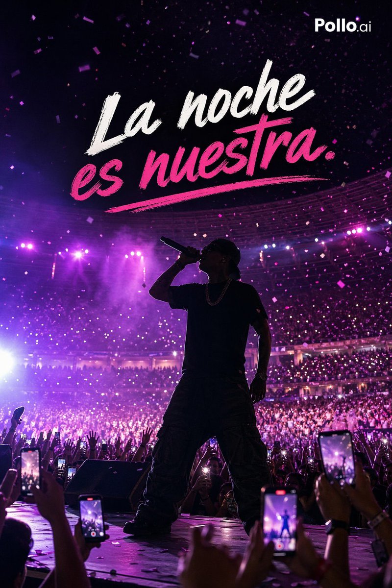 Neon Arena Concert Ad Poster - AI image template preview