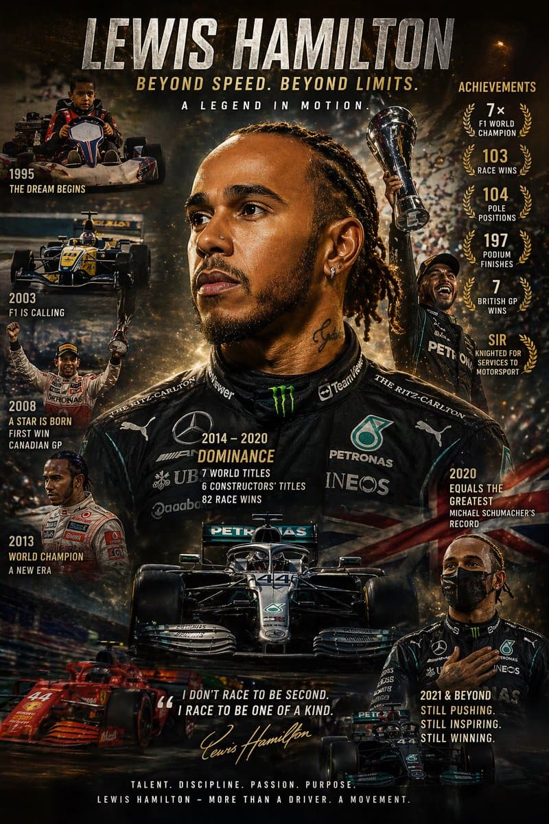 Cinematic Racing Legend Poster - AI image template preview