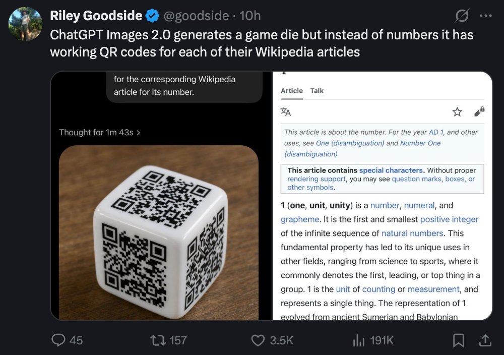 Tweet Screenshot of QR Code Dice Demo - AI image template preview