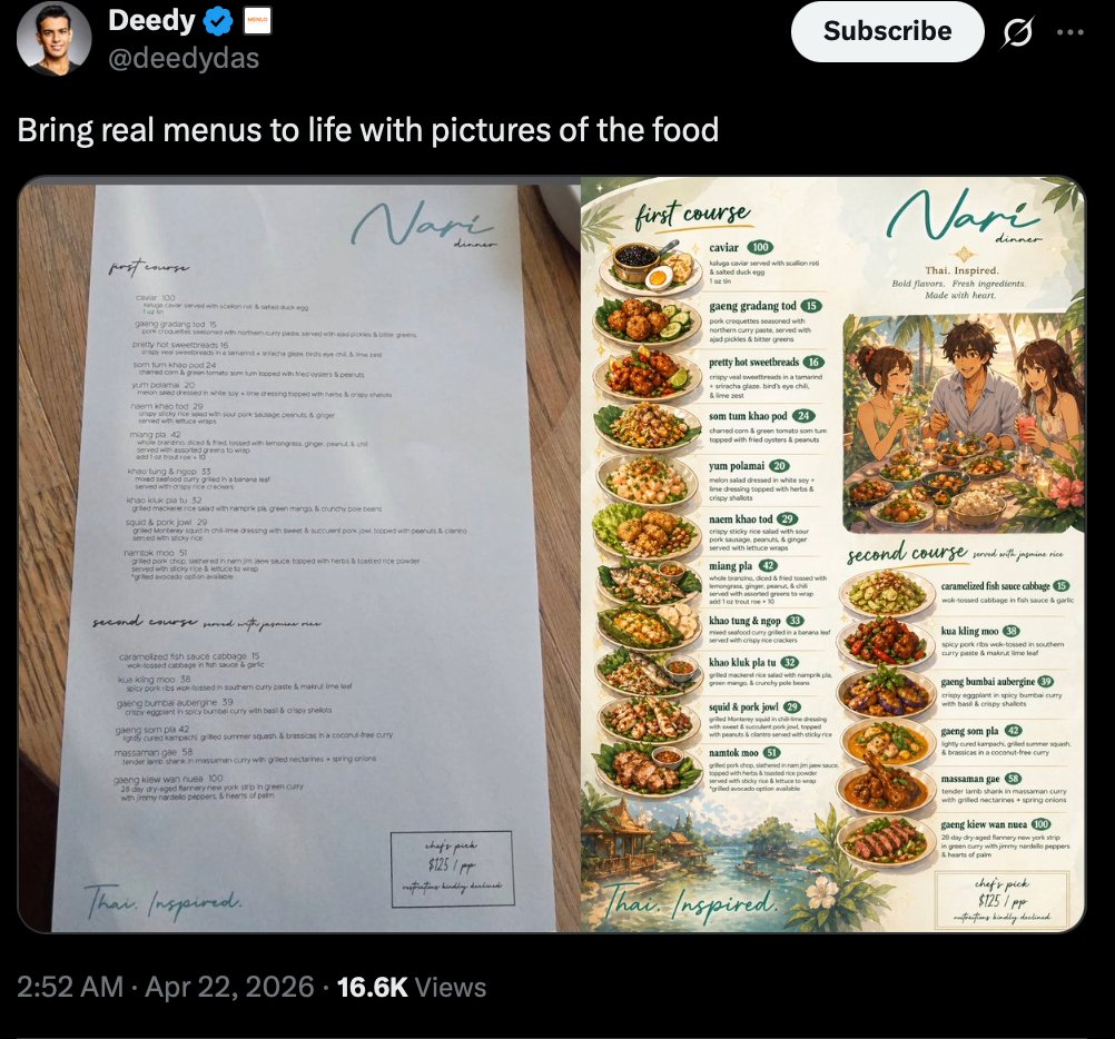 Viral Tweet Menu Before-and-After - AI image template preview