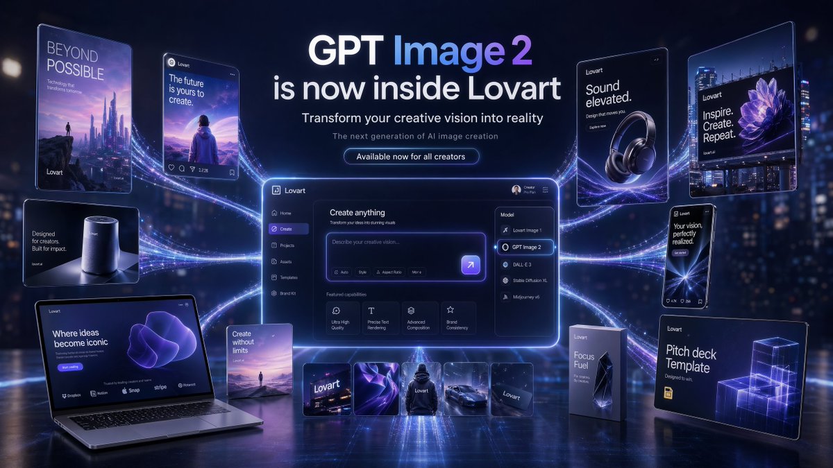 Futuristic GPT Image 2 Launch Banner - AI image template preview