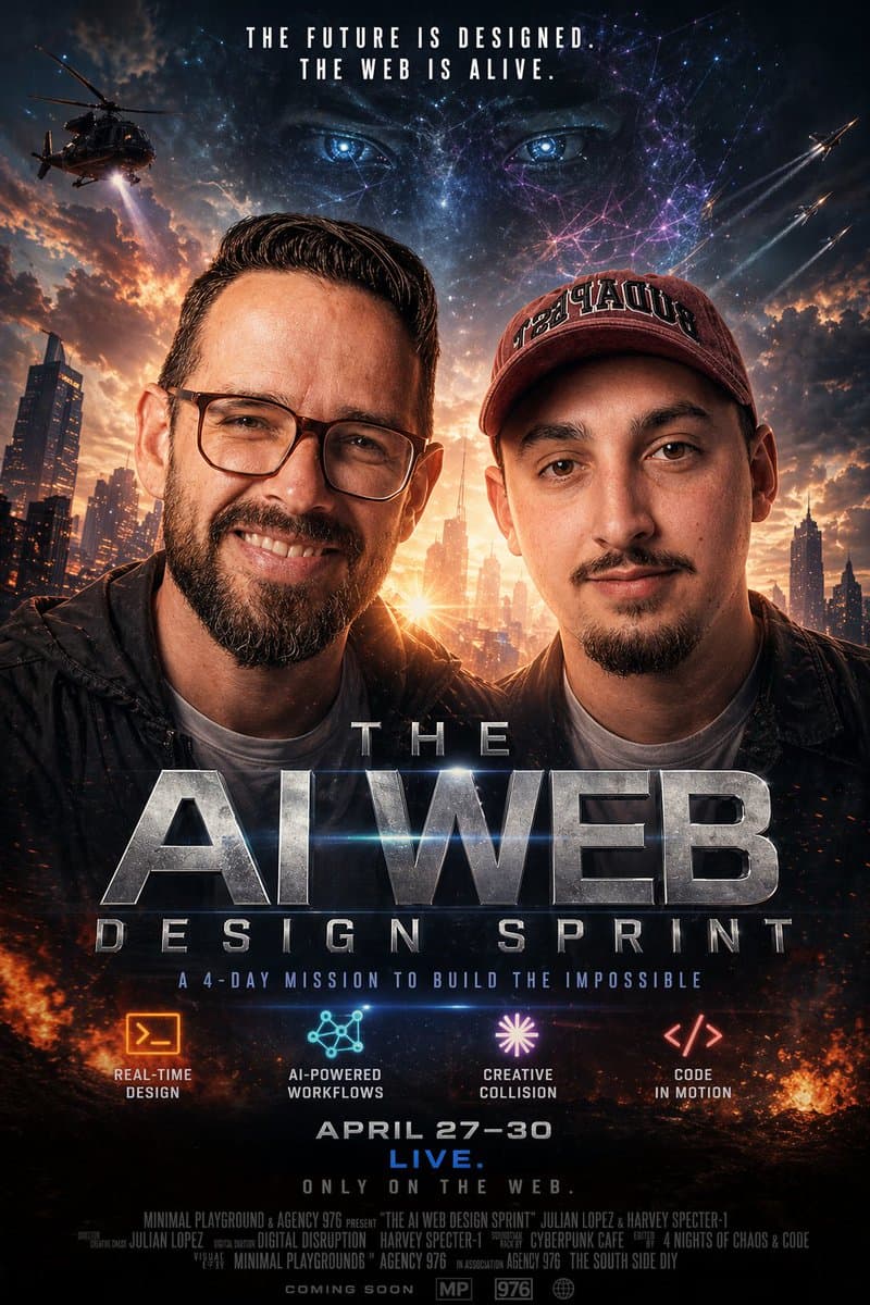 Cinematic AI Web Sprint Poster - AI image template preview