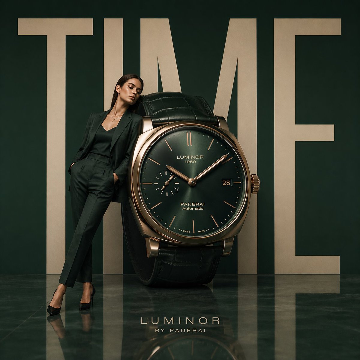 Minimalist Luxury Watch Ad - AI image template preview
