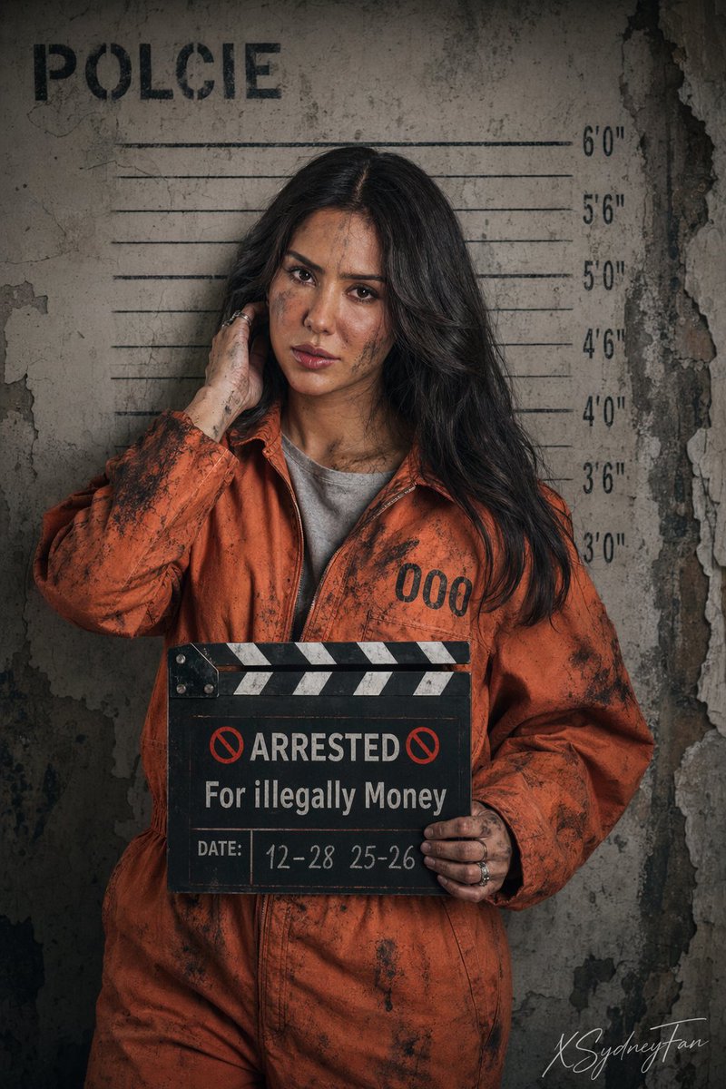 Gritty Prison Mugshot Portrait - AI image template preview