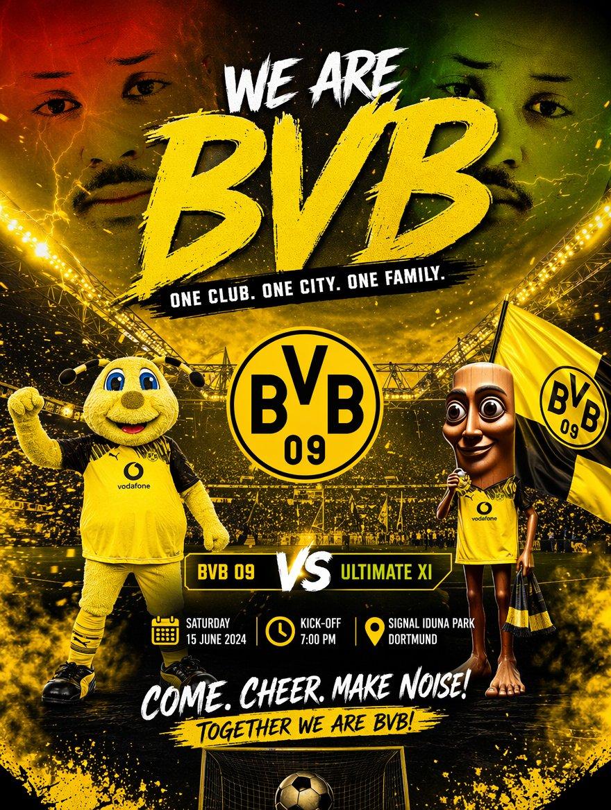 Soccer Event Poster Redesign - AI image template preview