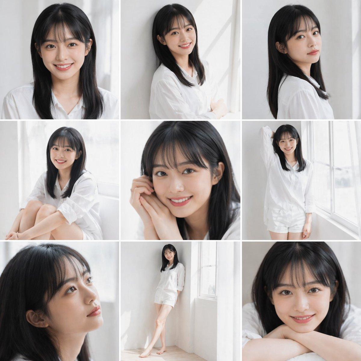 Clean Japanese/Korean Style Photoshoot - AI image template preview