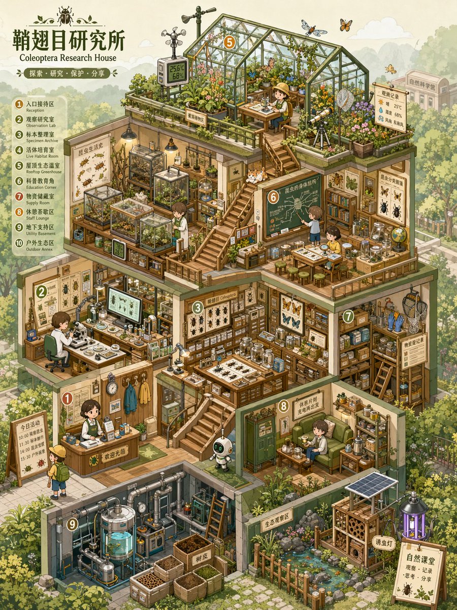 Isometric Micro-World Cross-Section Archive - AI image template preview