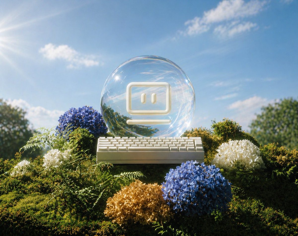 Glass AI Orb in a Garden - AI image template preview
