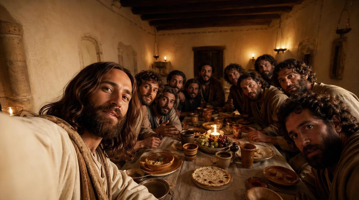 Cinematic Last Supper Scene - AI image template preview