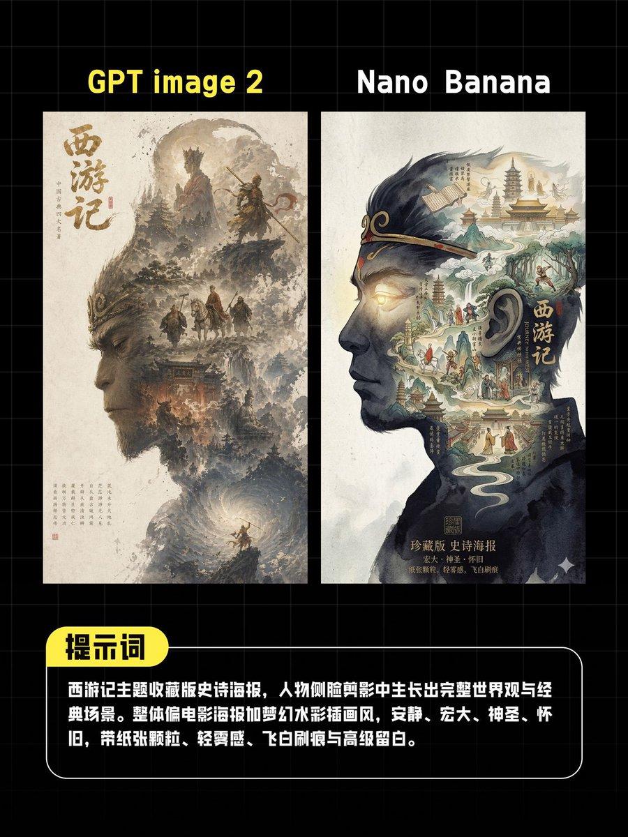 AI Poster Comparison Thumbnail - AI image template preview