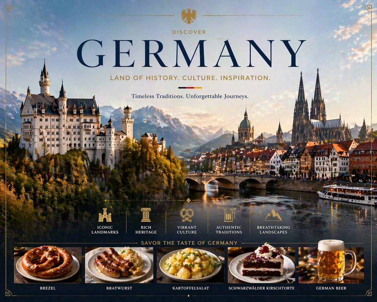 Luxury Germany Travel Poster - AI image template preview