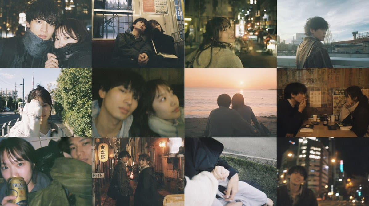 Cinematic Couple Memory Collage - AI image template preview