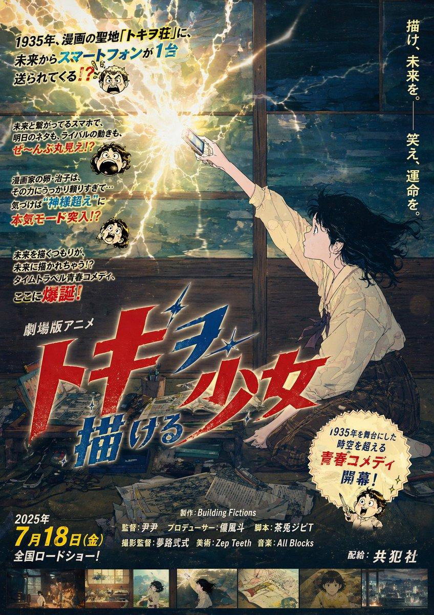 Retro Fake Anime Movie Poster - AI image template preview