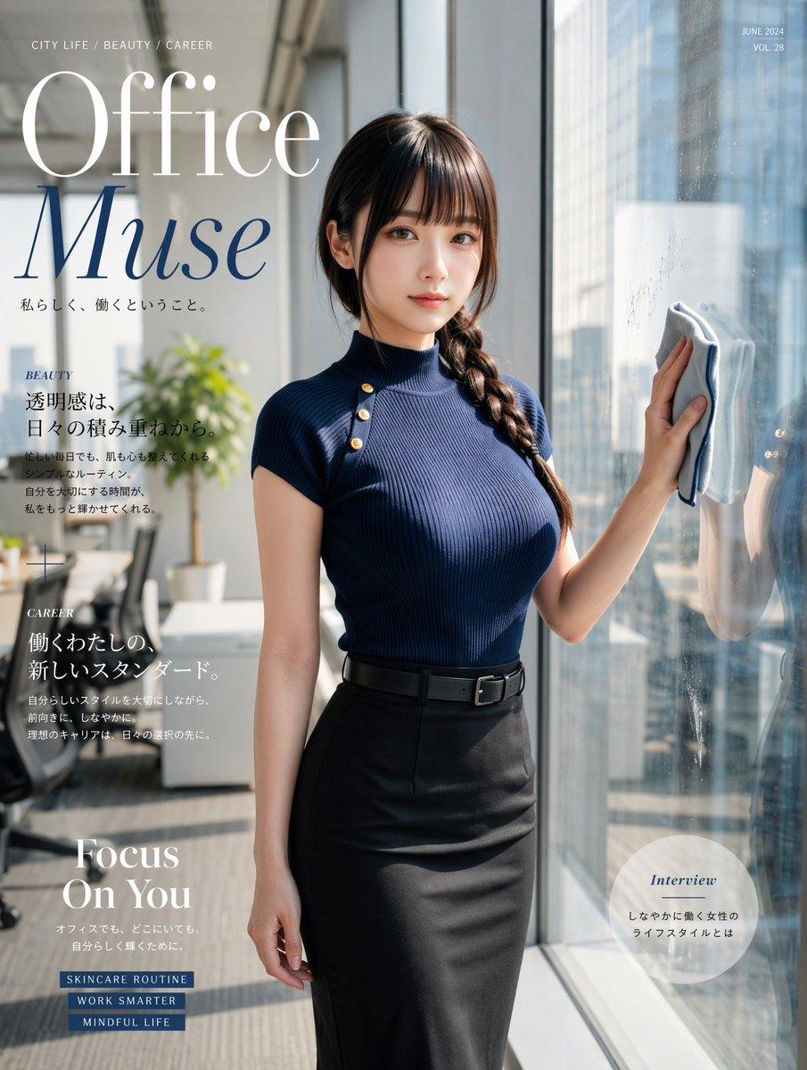 Office Muse Fashion Cover - AI image template preview