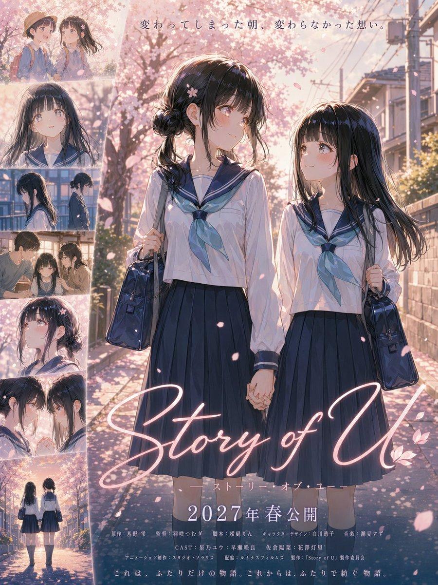 Anime Sakura Movie Poster - AI image template preview