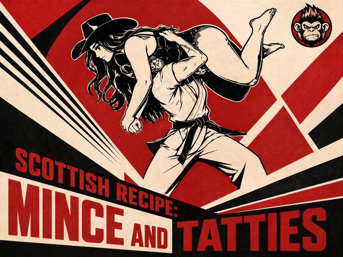 Retro Mince and Tatties Action Poster - AI image template preview