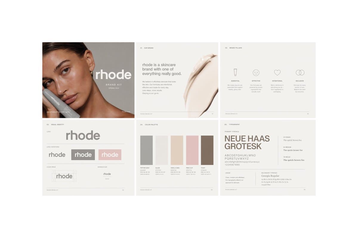 Minimal Skincare Brand Kit Board preview