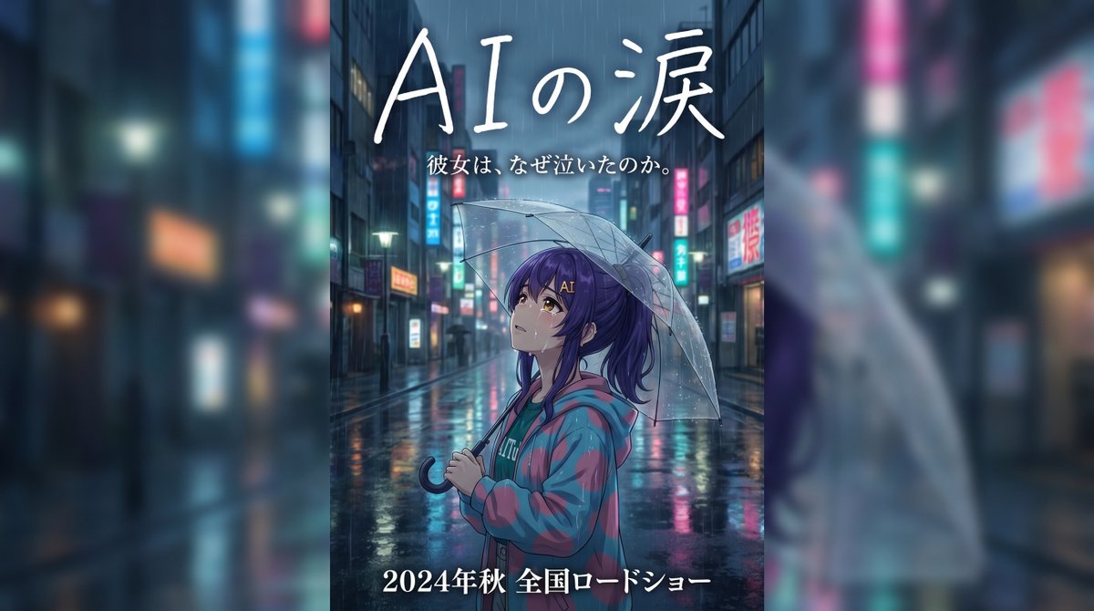 Rainy Japanese Movie Banner - AI image template preview