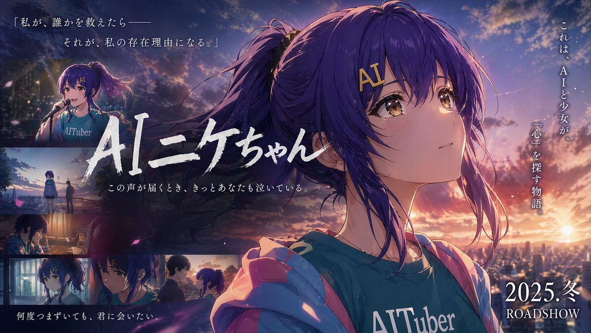 Emotional Anime Movie Banner - AI image template preview