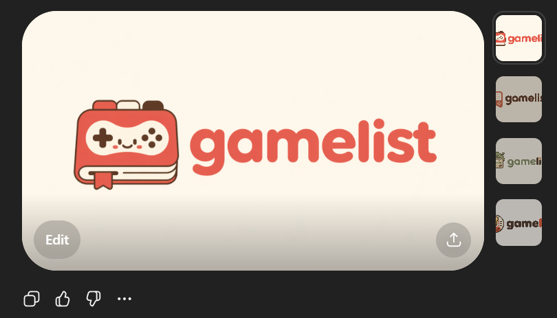 Cute Gamelist App Logo Mockup - AI image template preview