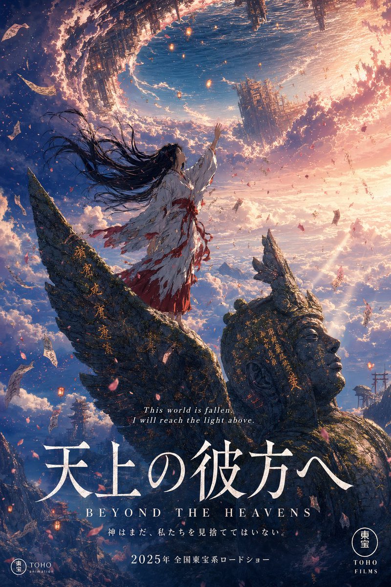 Anime Theatrical Movie Poster - AI image template preview