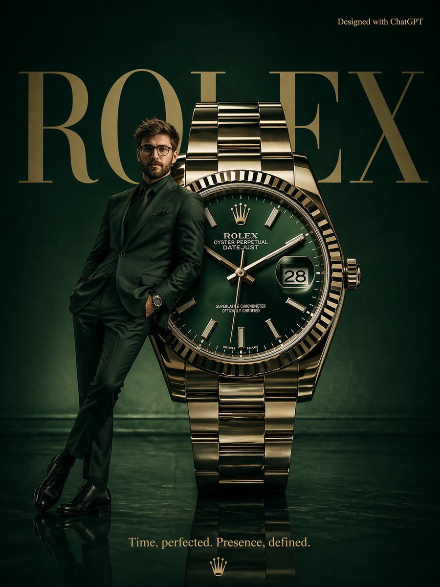 Surrealist Rolex Advertisement Poster - AI image template preview