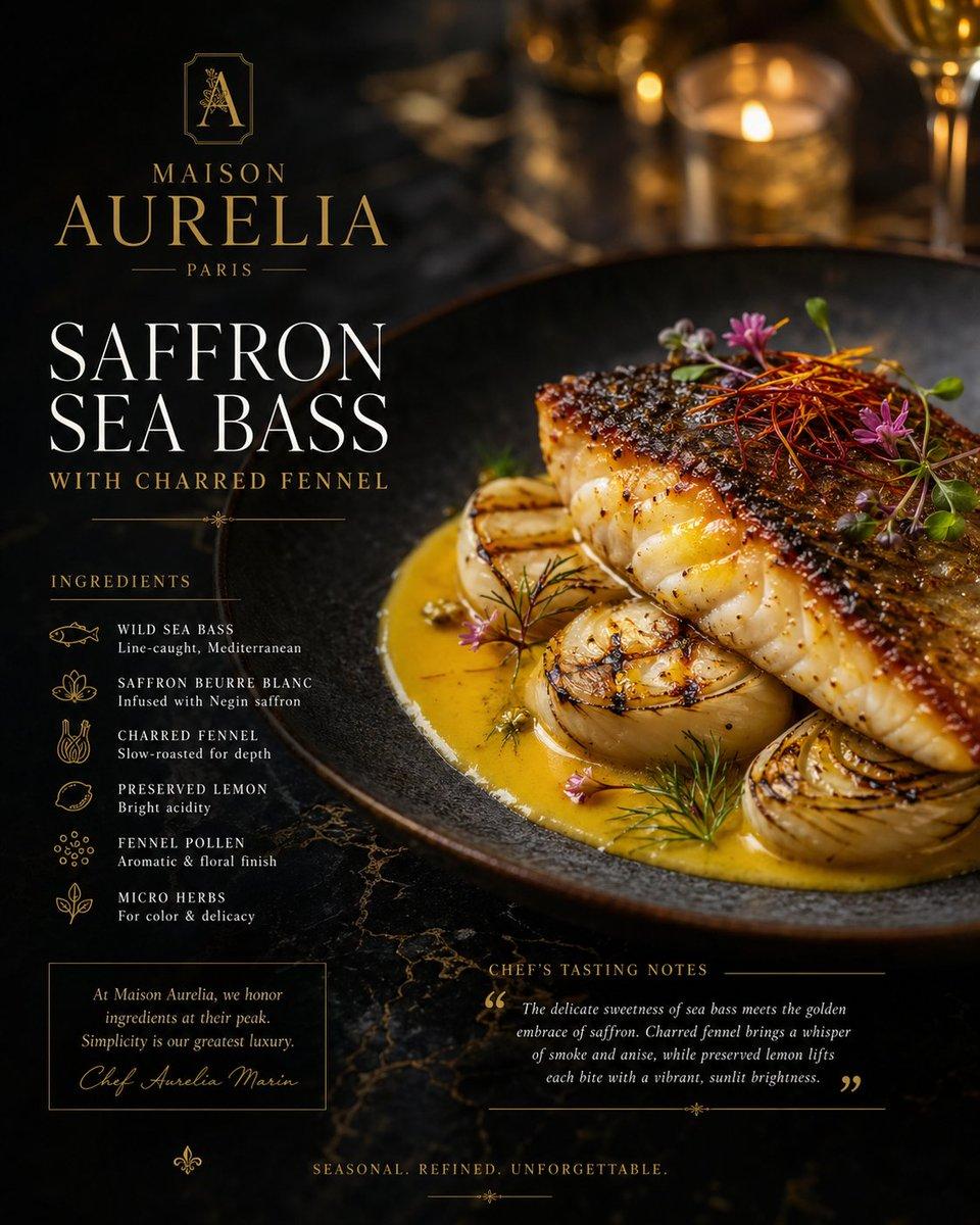 Luxury Culinary Menu Poster - AI image template preview